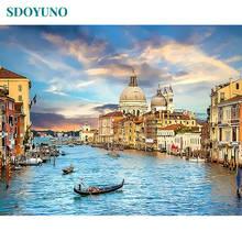 SDOYUNO DIY Oil Drawing By Numbers 60x75cm Painting By Numbers Venice Home Decor Frameless Digital Painting On Canvas 2024 - buy cheap