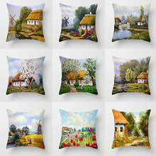 Farmhouse Pillow Photo Pillowcase Custom Print Art Cushion Cover Sofa Pillow Case Cushion Cover 45x45 Cm Retro Fashion Square 2024 - buy cheap