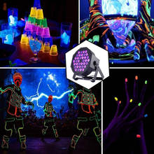 1pcs/lot 36LEDs UV LED Par Stage Lights With Reomte Control Ultraviolet LED Flat Par AC 85-265V LED Purple Disco DJ Light 2024 - buy cheap