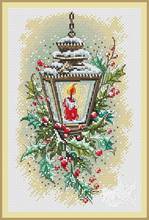 Rabbit and fox with love cross stitch kit Animal cotton thread  Love lock canvas stitching embroidery Street lamp in snow 2024 - buy cheap