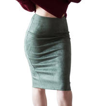 Autumn Winter Sexy Suede Skirt women Multicolor Bag Hip Solid Color High Waist Slim Split One-Step Pencil Skirt PU Leather Skirt 2024 - buy cheap