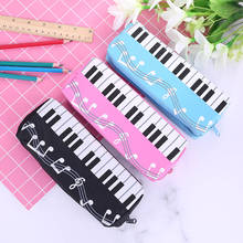 Brand New High Quality Music Notes Piano Keyboard Pencil Case Large Capacity Pen Bags Stationery Office School Student Gifts 2024 - buy cheap