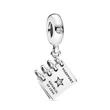 Fits for Europe Charms Bracelets 925 Sterling Silver Republic of Love Passport Dangle Beads Women Girls Jewelry Gift Wholesale 2024 - buy cheap