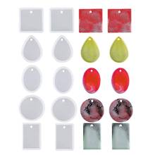 10Pcs/Set Jewelry Casting Molds Silicone Pendant Resin Molds with Hanging Hole Jewelry Making DIY Craft Tools 5 Styles 2024 - buy cheap