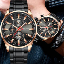 CURREN Watch Men Business Black Watch For Waterproof Quartz Men's Steel Belt Watch Men Creative Watch 2021 orologio uomo 2024 - buy cheap