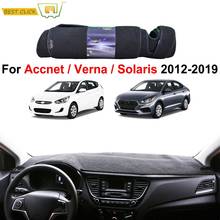 Xukey Dashboard Cover Dash Mat Dashmat For Hyundai Solaris 2 Accent Verna 2012 - 2019 Dash Board Cover Pad Sun Shade Carpet 2024 - buy cheap