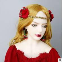 Princess sweet lolita headband Christmas fairy garland headband wedding ceremony bridal crown Bridesmaid headband FJ-27-1 2024 - buy cheap