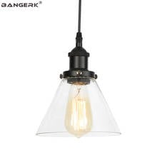 Loft decoração do vintage sombra de vidro pingente lâmpada led industrial edison retro pendurado luz casa interior droplight lamparas luminária 2024 - compre barato