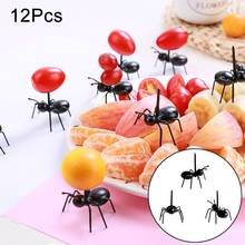 12pcs Animal Farm Ants Disposable Fruit Fork Mini Cartoon Children Food Fruit Party Decor 2024 - buy cheap