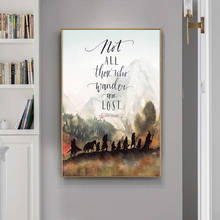 Filme de literatura fantasia j. r. r. Tolkien cópias da pintura a óleo telas e impressões figura de arte da parede para sala de estar quadros 2024 - compre barato