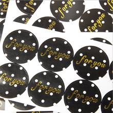 100pcs/lot For You Round black Labels Circle PVC Scrapbooking Labels Seal Sticker DIY Self-Adhesive Gift Sticker 2024 - buy cheap