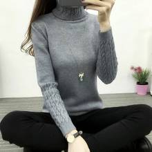 Knitted Women turtleneck Sweater Pullovers spring Autumn Basic Women high neck Sweaters Pullover winter Slim female cheap top 2024 - buy cheap