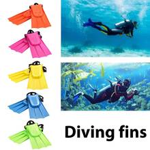 1 Pair Adult Snorkeling Diving Swim Short Fins Flippers with Adjustable Heel Outdoor Sports Accessories 2024 - buy cheap