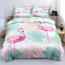 3D Beddings Sets Comforter Cases Quilt Cover Pillow Covers Set Full King Queen Double Size White Custom Flamingo Linens Bed  2024 - buy cheap