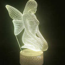 3D Lamp Angels Butterfly Fairies Pretty Gift for Girls Touch Sensor 7 Color with Remote Atmosphere Usb Led Night Light Lamp 2024 - buy cheap