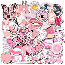 50PCS Pink Cute Vsco Girl Stickers Pack Kids Toy Vinyl Waterproof Pegatinas on Laptop Car Motorcycle Fridge hydro flask Sticker 2024 - buy cheap
