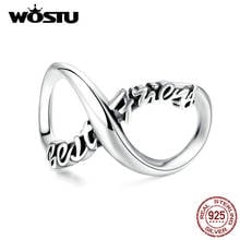 WOSTU Infinity Love Beads 925 Sterling Silver Best Friend Charms Fit Original Bracelet Pendant Friendship Jewelry Gifts CQC1344 2024 - buy cheap