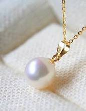 round 8-9mm south sea white pearl pendant necklace 18inch 2024 - buy cheap