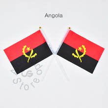 Angola flag motorcycle race Banner  14*21cm hand waving National flag Home Decoration flag banner 2024 - buy cheap