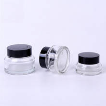 5pcs 15g/30g/50g Empty Clear Glass Refillable Bottles Lip Balm Jar Travel Face Cream Pot Lotion Vials Amber Cosmetic Containers 2024 - buy cheap