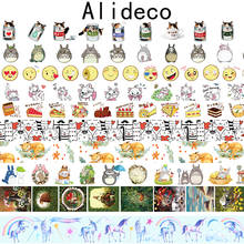 Alideco fita adesiva decorativa washi, fitas de mascaramento de animais, bolo de gato, adesivos japoneses para álbum de fotos, tamanho 1.5cm * 10m 2024 - compre barato