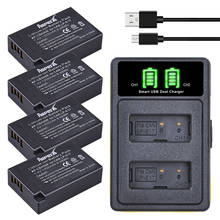 Baterías de LP-E17 LP E17 de 1350mAh, cargador Dual USB LED incorporado para Canon EOS RP Rebel SL2 SL3 T6i T6s T7i M3 M5 M6, 4 Uds. 2024 - compra barato