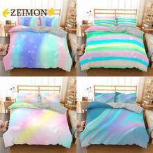 ZEIMON Kids Colorful Glitter Bedding Set Women Girls Shining Duvet Cover with Pillowshams 2/3 Piece Trendy Bedclothes 2024 - buy cheap