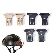 2 pçs goggle giratório clipes conjunto para capacete trilhos laterais airsoft capacete tático acessório plástico montagem lateral 2024 - compre barato