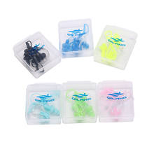 1 conjunto de natação silicone macio conjunto à prova dwaterproof água nariz clipe + orelha plug earplug útil 6 cores 2024 - compre barato