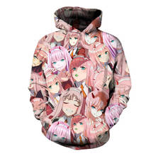 Anime DARLING in the FRANXX Hoodie Cosplay Zero Two 02 002 Pullover Men Casual Hoodies Zipper Coat Outfit Sweatshirt Tops 2024 - buy cheap