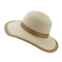 Sombrero de paja de papel de moda sombrero de Sol de ala grande sombreros de playa de verano para mujer sombrero de Fedora plegable sombrero de protección solar al aire libre 2024 - compra barato