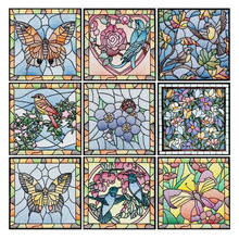 KAMY YI Flowers Birds Butterflies Artistic Style 3D Diy Diamond Painting Photo Embroidery Mosaic Mural European Home Decoration 2024 - buy cheap
