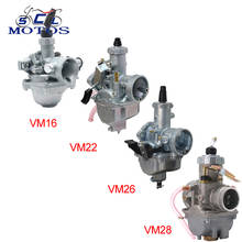 Sclmotos-mikuni vm série vm20 vm22 26mm vm28 vm32 vm34 vm38 vm44 carburador carb para 110cc-250cc bicicleta da sujeira crf klx atv quad 2024 - compre barato