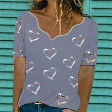 Tops irregulares para Mujer, Blusas De Moda para Mujer, blusa informal De manga corta con cuello De amor, 2021 2024 - compra barato