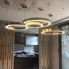 Modern Ring Chandelier Rose Gold Brass Color Chandelier Bedroom Lounge Beauty Salon Pendant Lamp Fixtures 2024 - buy cheap