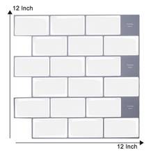 12"x12" 3D Wall Tile Kitchen Backsplash Peel and Stick Wall Tile Waterproof Self Adhesive Mosaic Wall Vinyl Tile 2024 - buy cheap