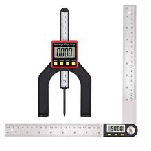 200mm 360°Angle Finder Data Hold LCD Angle Ruler 80mm 3 1/8" Magnetic Height Gauge Depth Gauge Woodworking Construction 2024 - buy cheap