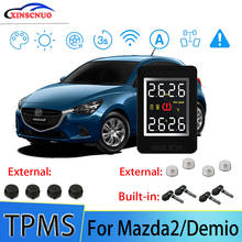 Xinscnuo tpms carro para mazda2/demio pressão dos pneus e sistema de monitoramento temperatura com 4 sensores 2024 - compre barato