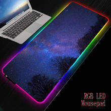 MRGBEST Outer Space Nebula Large Mouse Pad Gamer RGB LED Light Mousepad Office Desk Mat Big Computer Mouse Mat Game Keyboard Pad 2024 - buy cheap