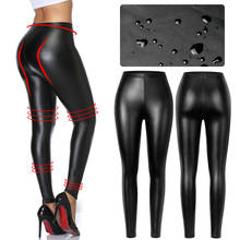 New Fashion PU Faux Leather Legging Sexy Thin Black Women Leggings Stretchy Fitness Casual Pants Warm Waterproof Skinny Push Up 2024 - buy cheap