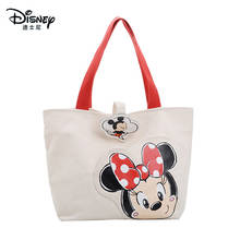 Disney Mickey Mouse Single-Shoulder Canvas Bag Minnie Mouse Cute Large Capacity Women's Handbag New Fashion Girl Shopping Bags 2024 - buy cheap