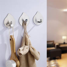 Self Adhesive Home Kitchen Wall Door Stainless Steel Hook Key Holder Towel Hanger Bathroom Hooks Multi-purpose Storage Hooks 2024 - buy cheap