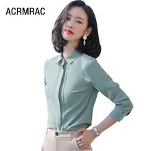 Camisa ajustada de manga larga para mujer, blusas formales para negocios, primavera y otoño, 987 2024 - compra barato