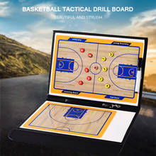 Tablero de entrenamiento de baloncesto duradero, tablero táctico de baloncesto plegable, magnético, fuerte, de doble cara, uso amplio 2024 - compra barato