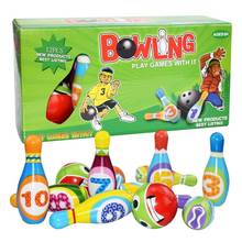 14CM Height Colorful Arabic Number Soft Bowling Ball Pins Kids Intellectual Development Toy Set Outdoor Indoor Sport Toys 2024 - buy cheap