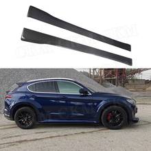 Carbon fiber/FRP Side Skirts For Alfa Romeo Stelvio 2017 2018 2019 Door Bumper Bottom Plate Protector Car Styling 2024 - buy cheap