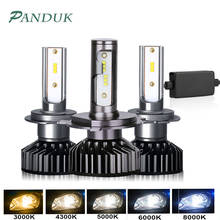 PAUNDUK Mini Canbus H4 H7 LED Car Headlight 18000LM ZES 12V Lamp H3 H1 9005 9006 HB4  H11 Auto Fog light Bulb 3000K 6000K 2024 - buy cheap
