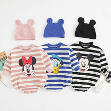 Newborn Baby Boy Girl Long Sleeve Rompers+Hat Set Cute Mickey Minnie Donald Duck Costume Bebes Rompers Infant Clothing Jumpsuit 2024 - buy cheap