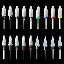 Ceramic Cutter Nail Drill Bits Milling Cutter For Manicure Carbide Burr Bit Cuticle Remove Files Nail Gel Polish Tools 2024 - buy cheap