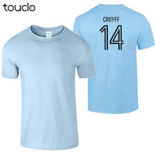 Johan Cruyff 14 Mens camiseta 70S holandés leyenda Holanda futbolista Fan 2019 de los hombres de moda de dibujos animados carácter Fitness camisetas 2024 - compra barato